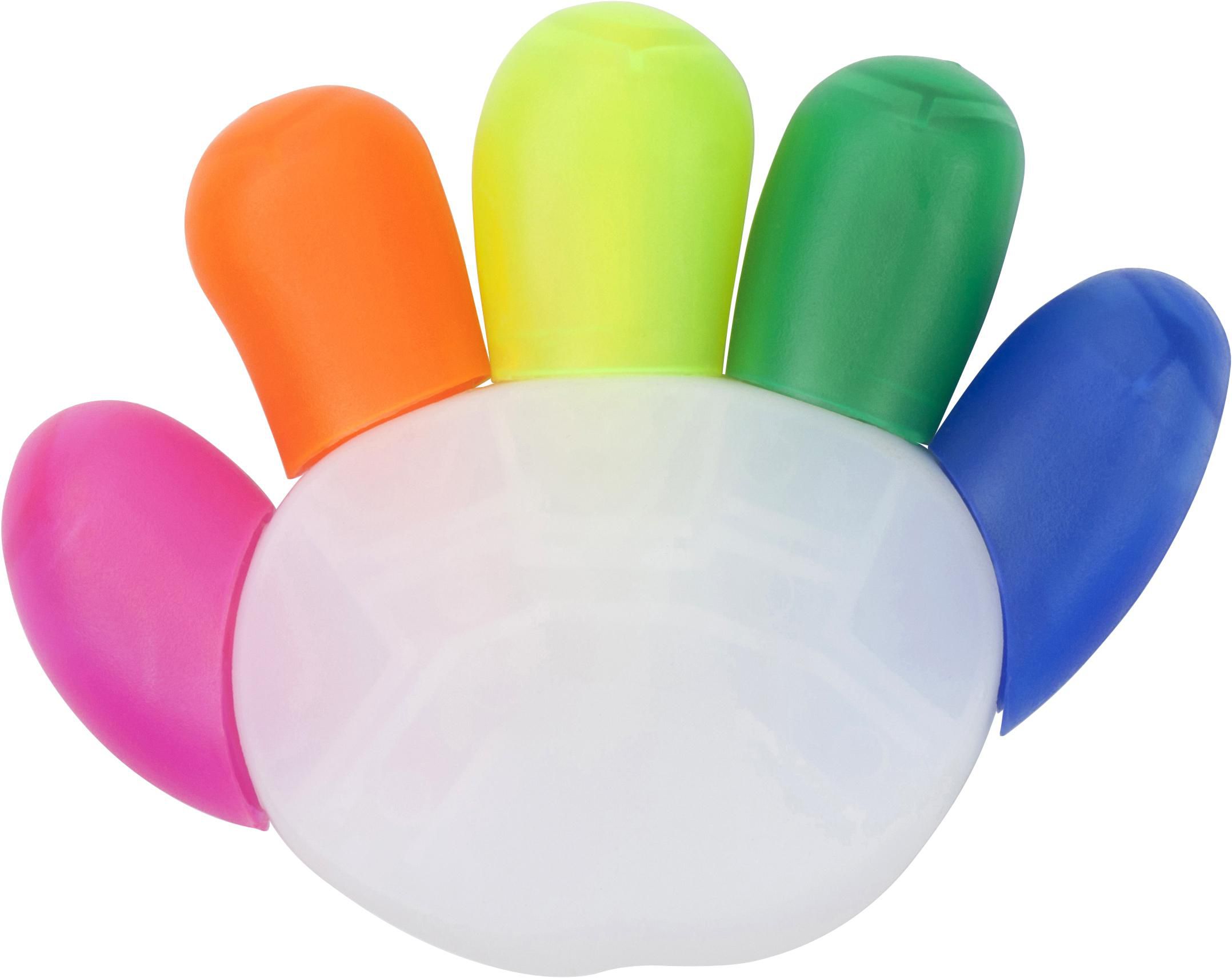 Surligneur Sierra | 5 couleurs | Forme main