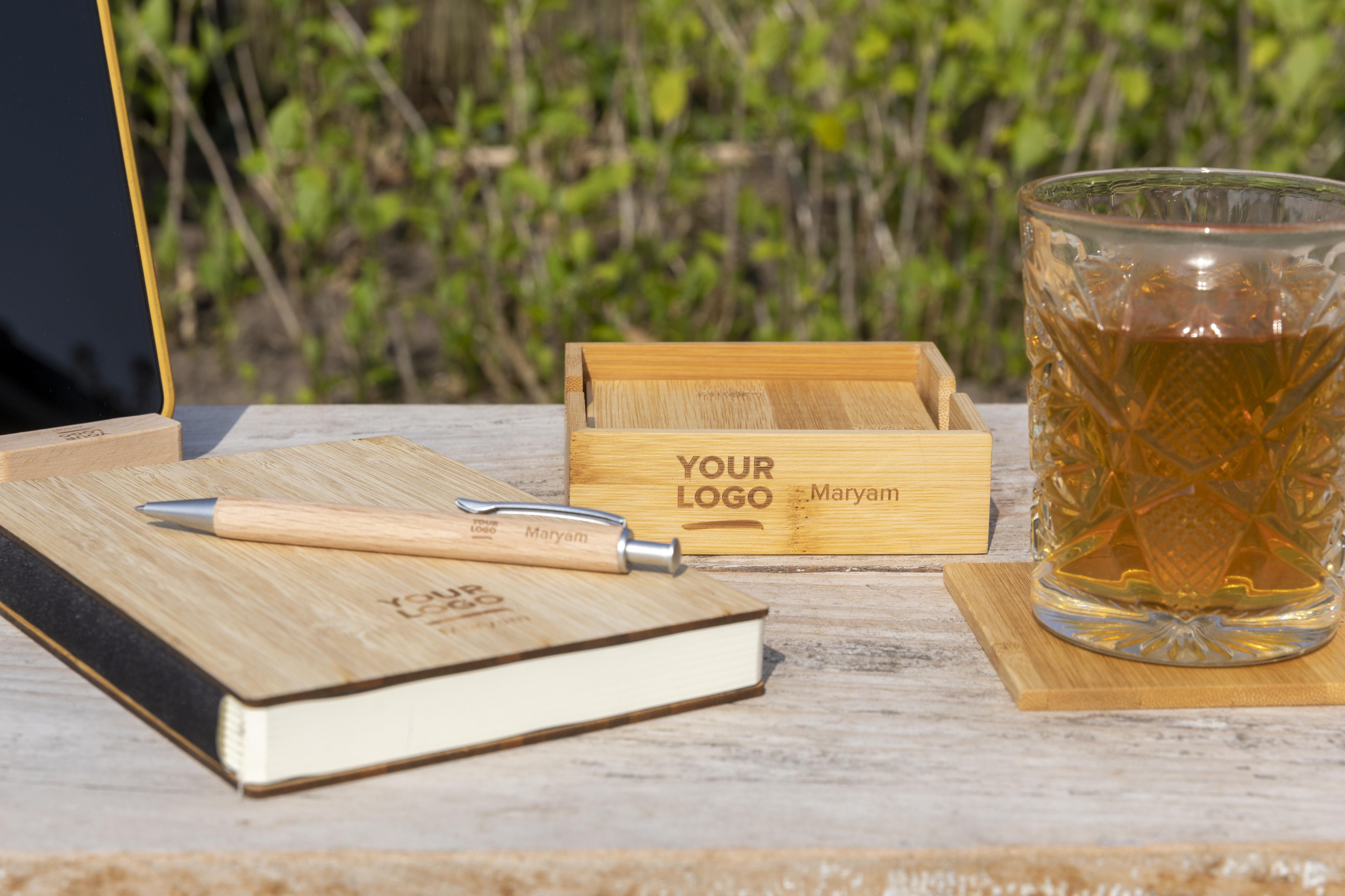 Vue 6 de Set de sous-verres Archer | Bambou | 4 pièces