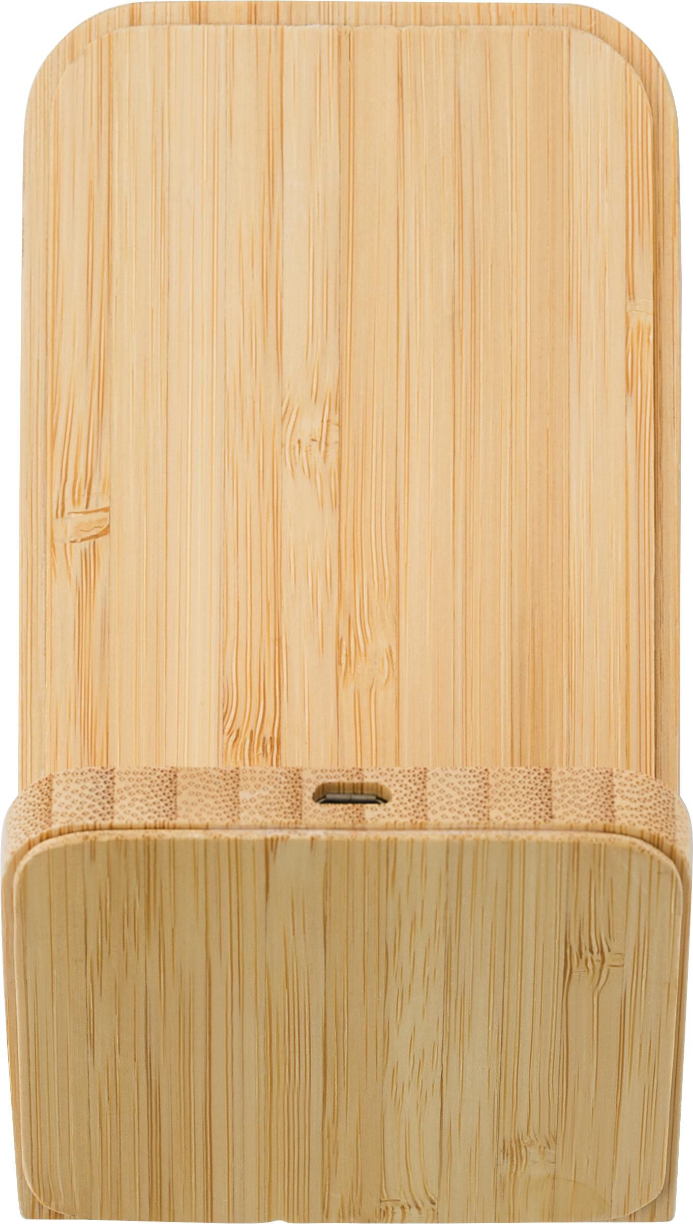 Chargeur sans fil Claudie | Bambou | Support pour téléphone