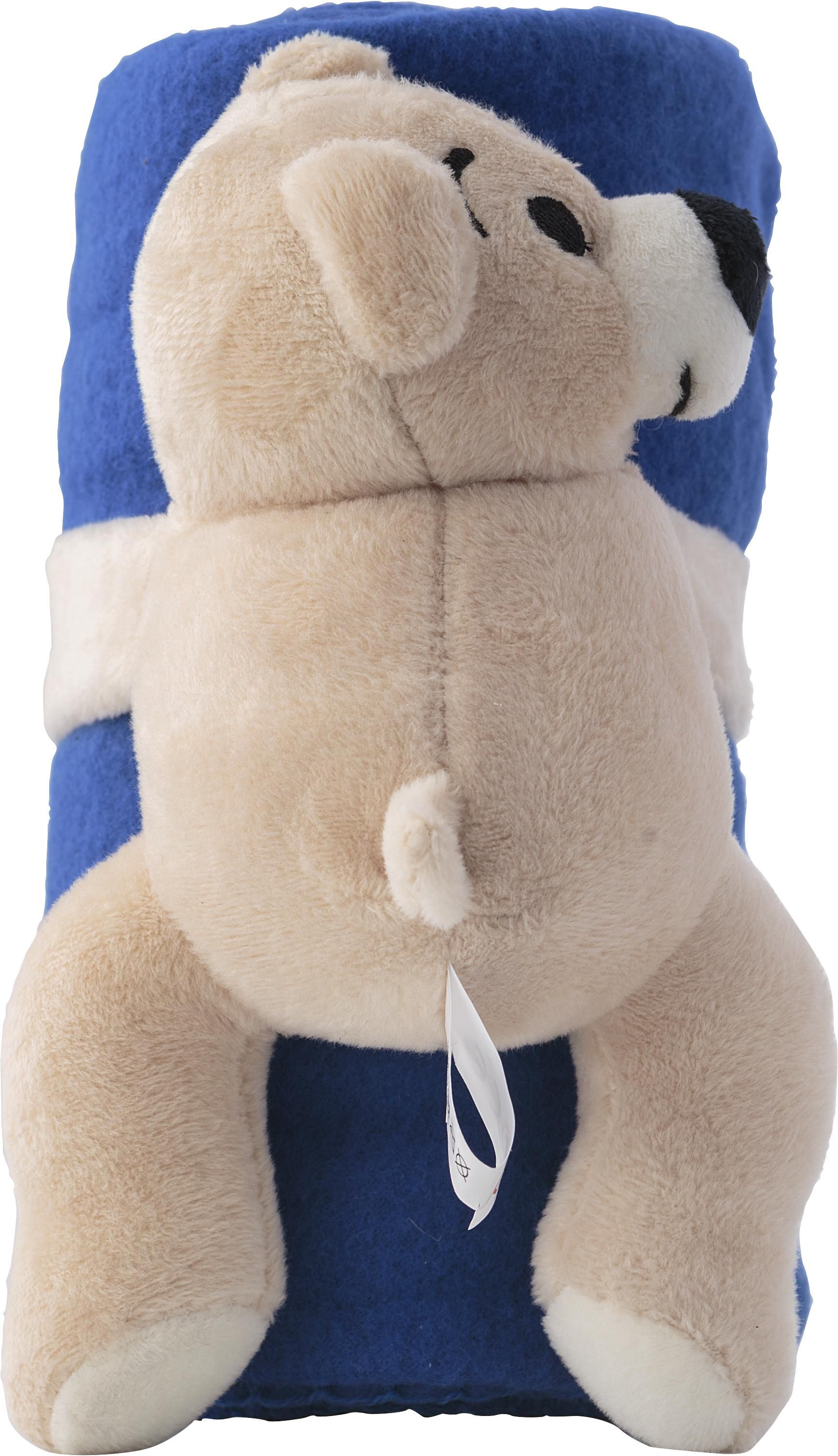 Vue 4 de Peluche Owen | Ours avec couverture