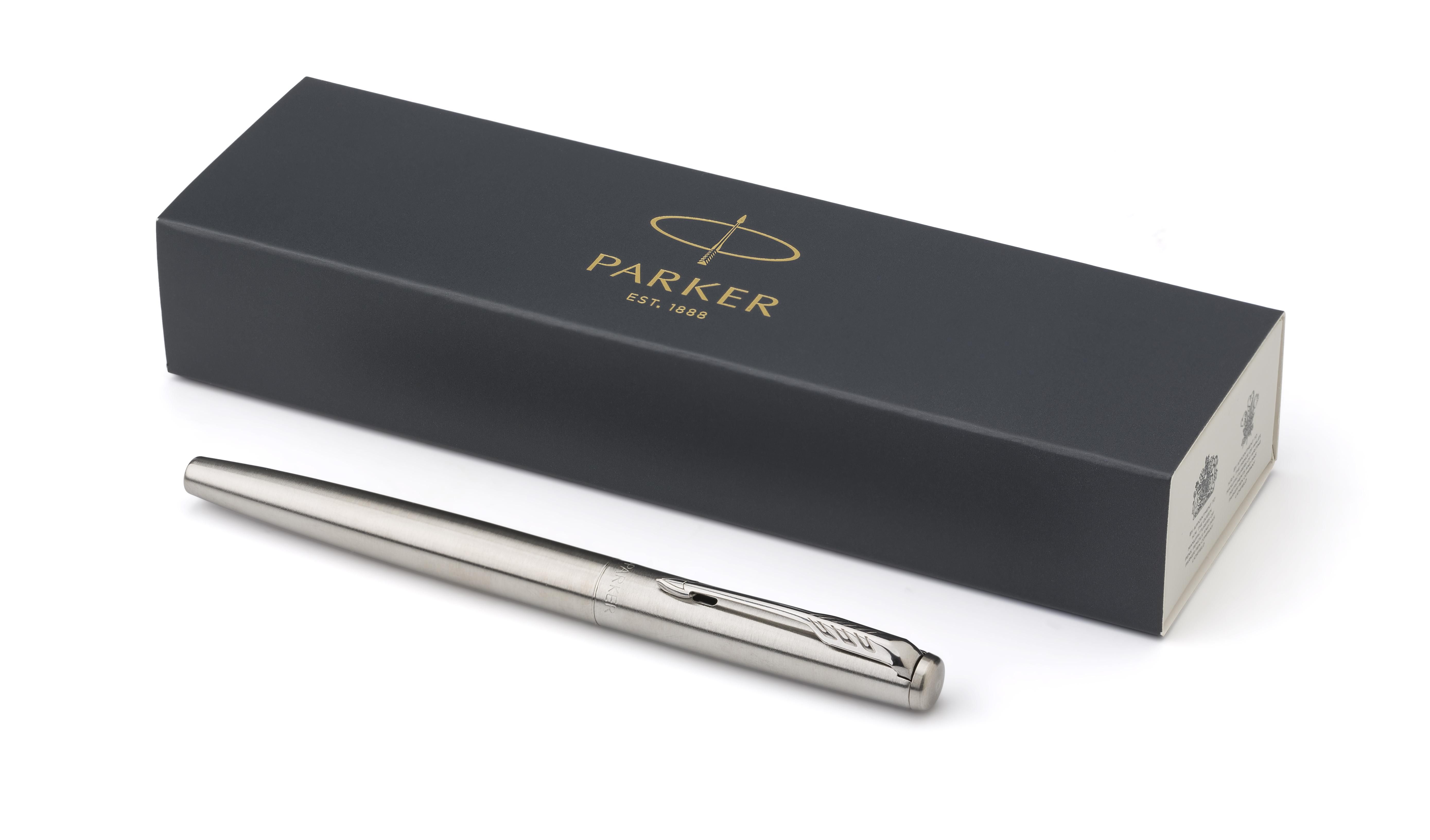 Vue 2 de Parker Jotter Core stylo plume | Acier inoxydable