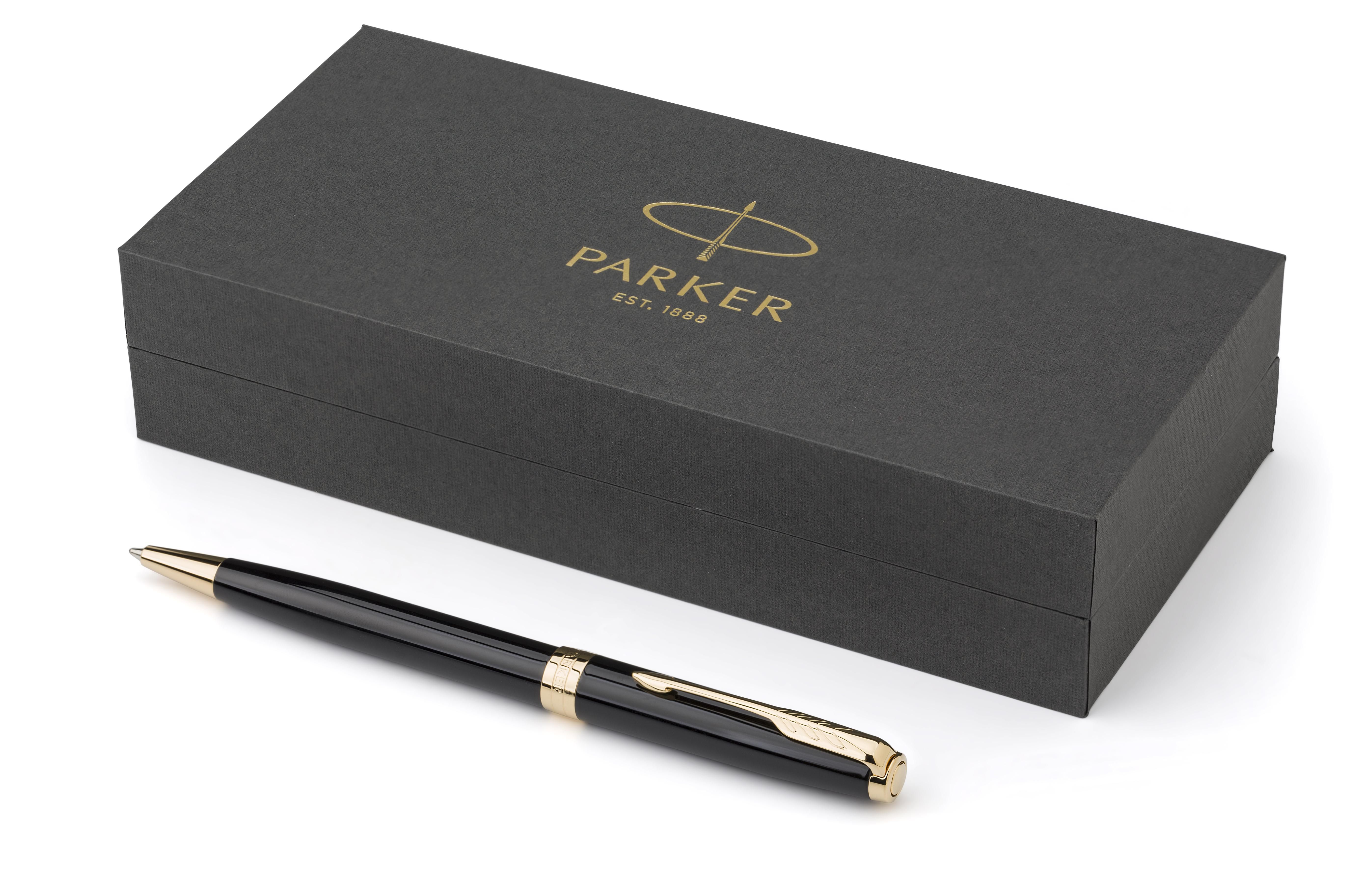 Vue 3 de Parker Sonnet stylo bille | Finitions dorées