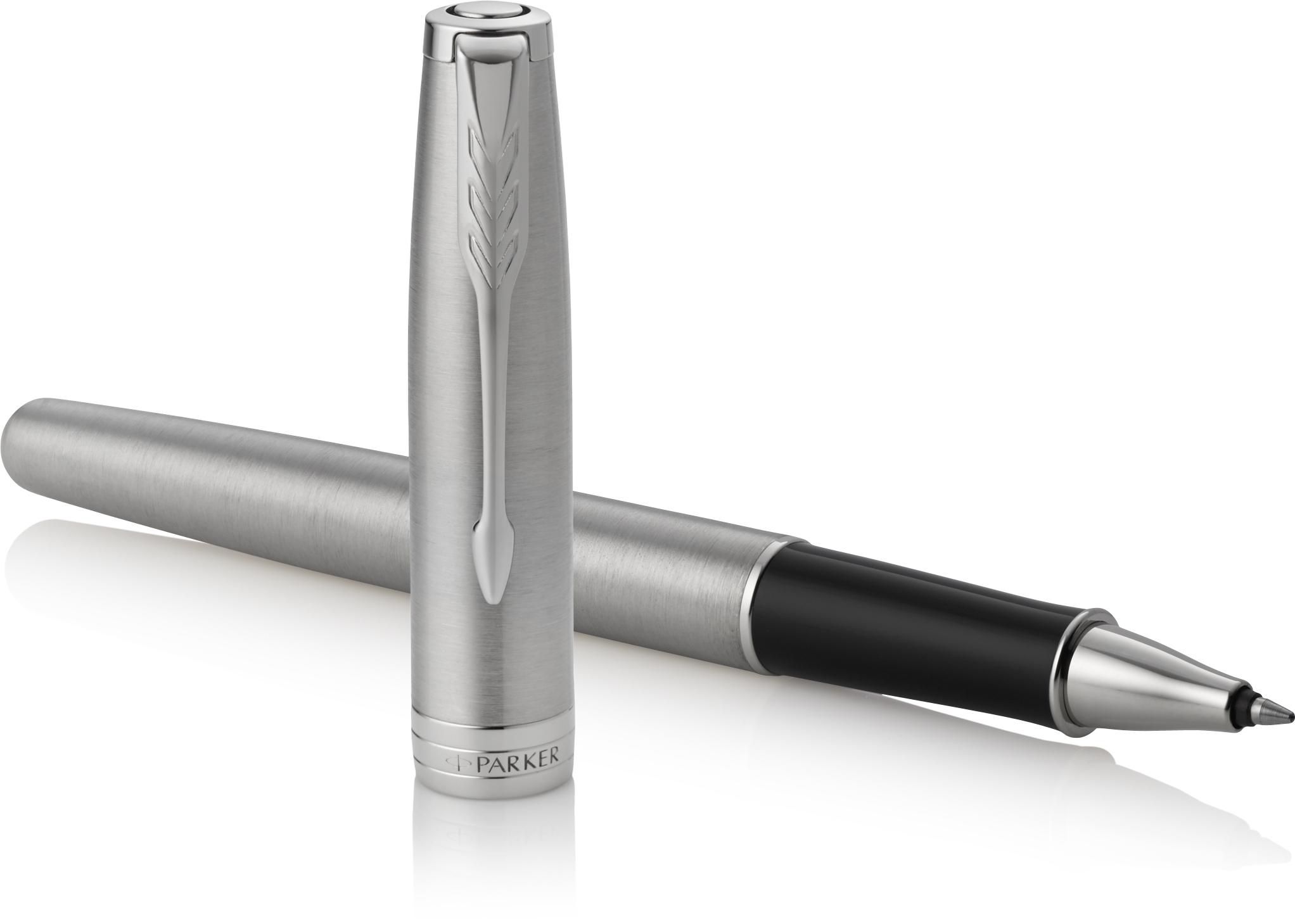 Vue 6 de Parker Sonnet stylo roller | Acier inoxydable