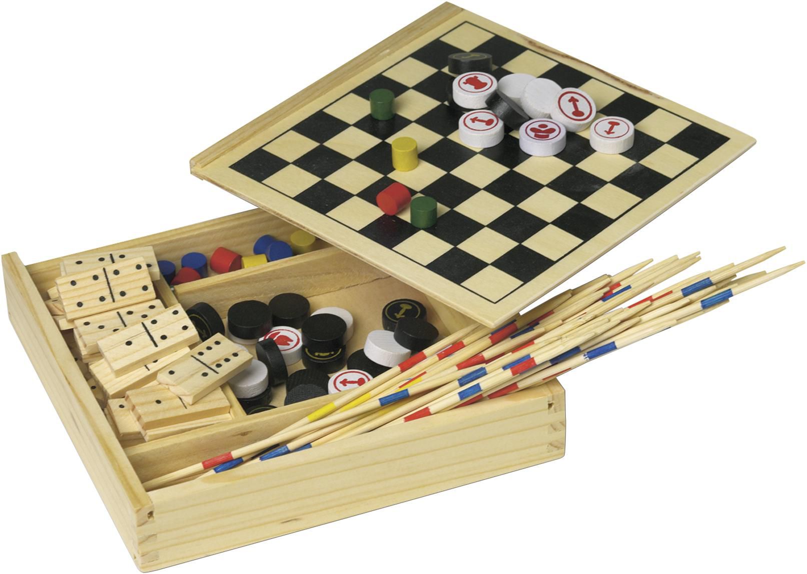 Vue 2 de Set de jeux Cherie | Bois | 5-en-1