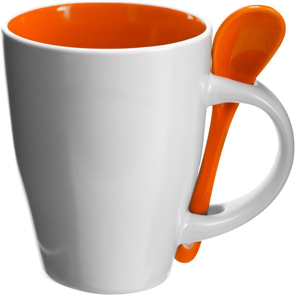 Vue 3 de Mug Eduardo | 300 ml | Avec cuillère