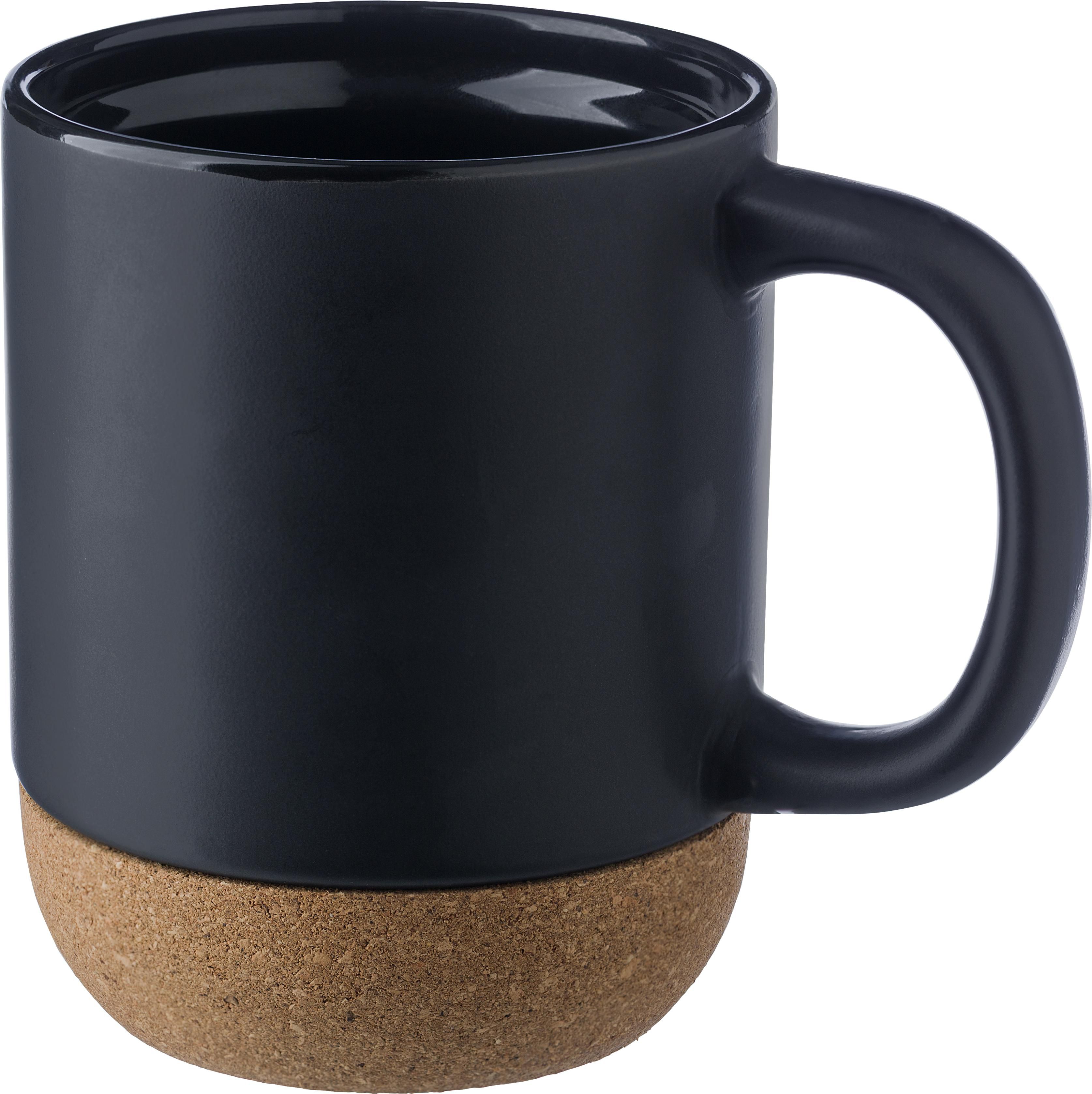 Vue 2 de Mug Rosamund | Céramique | Fond liège | 300 ml