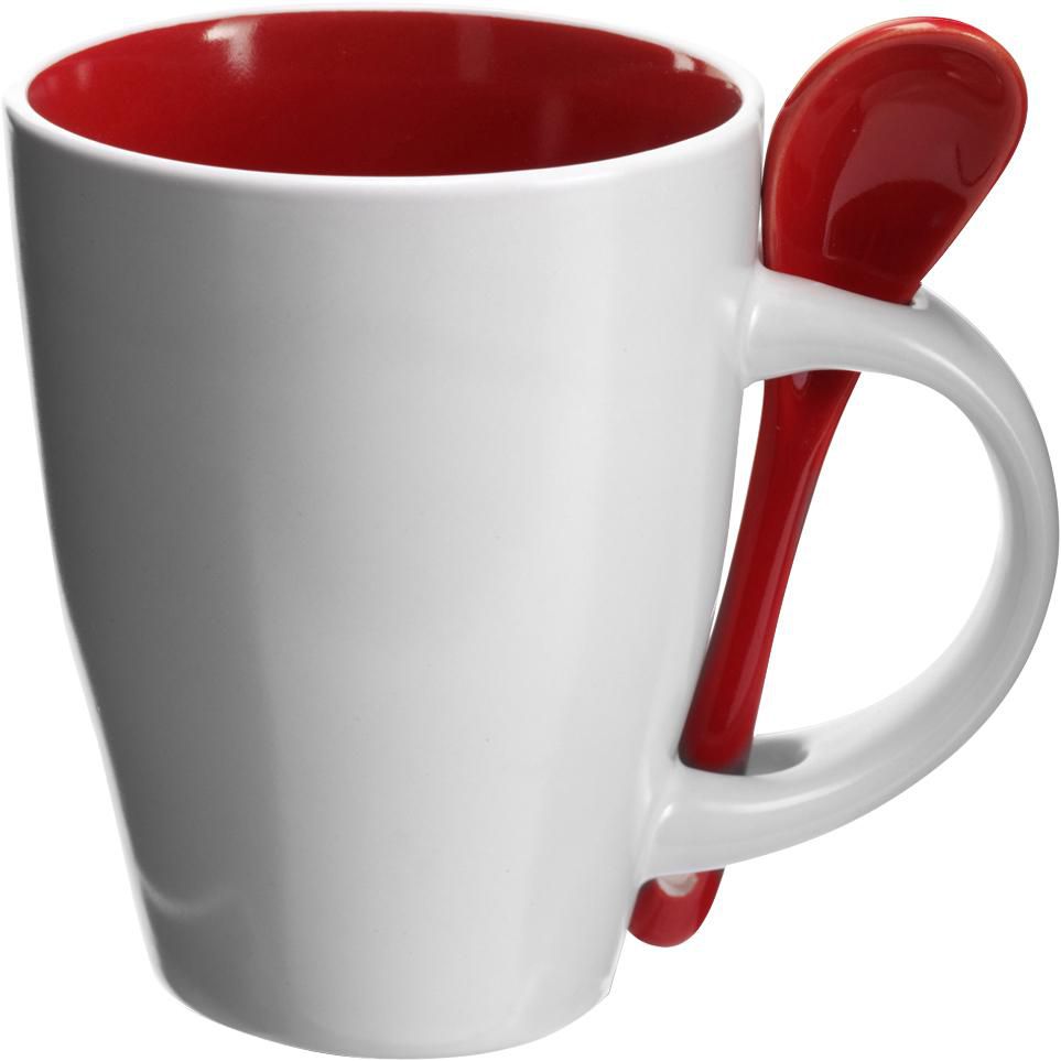 Vue 2 de Mug Eduardo | 300 ml | Avec cuillère