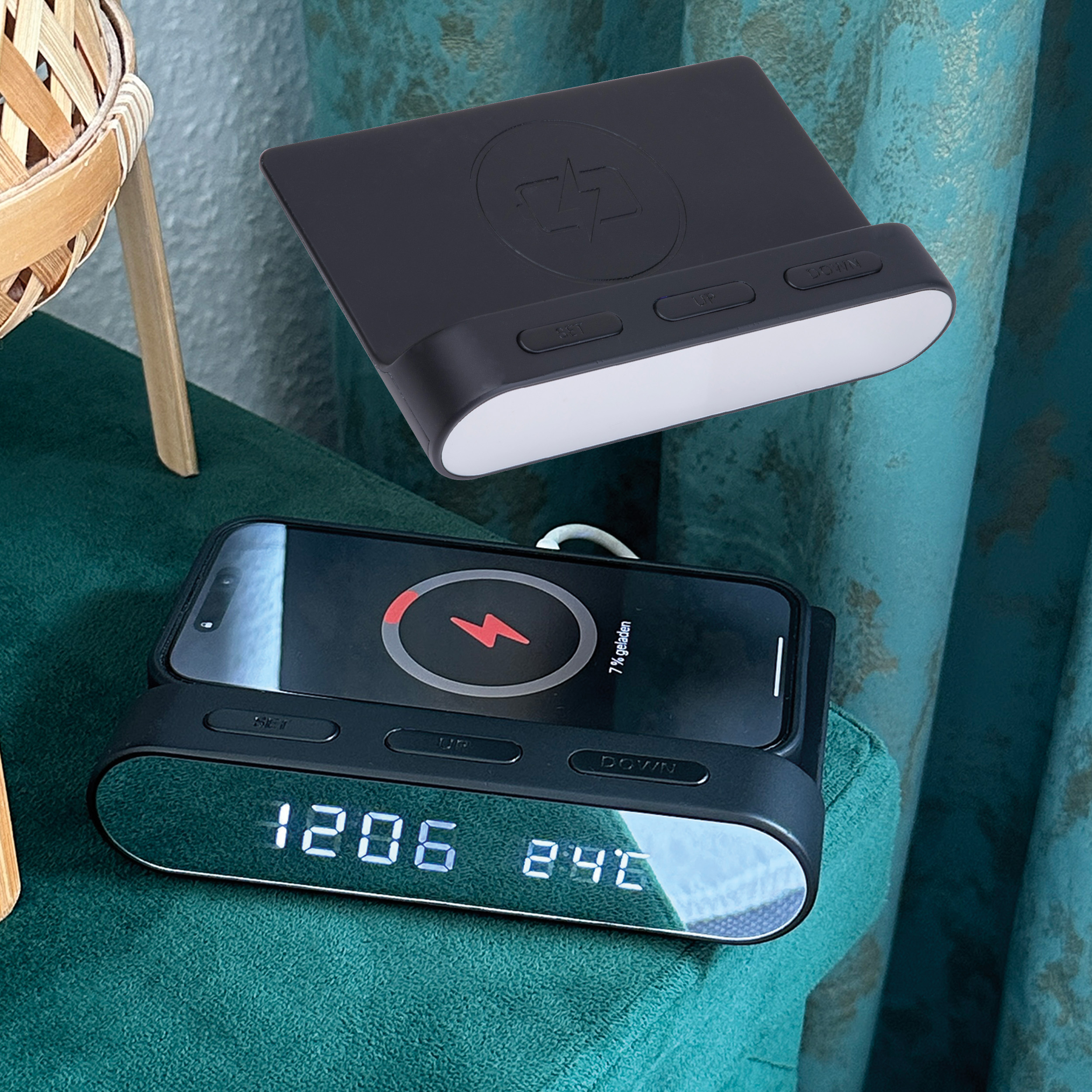 Réveil et Wireless charger Adelaine