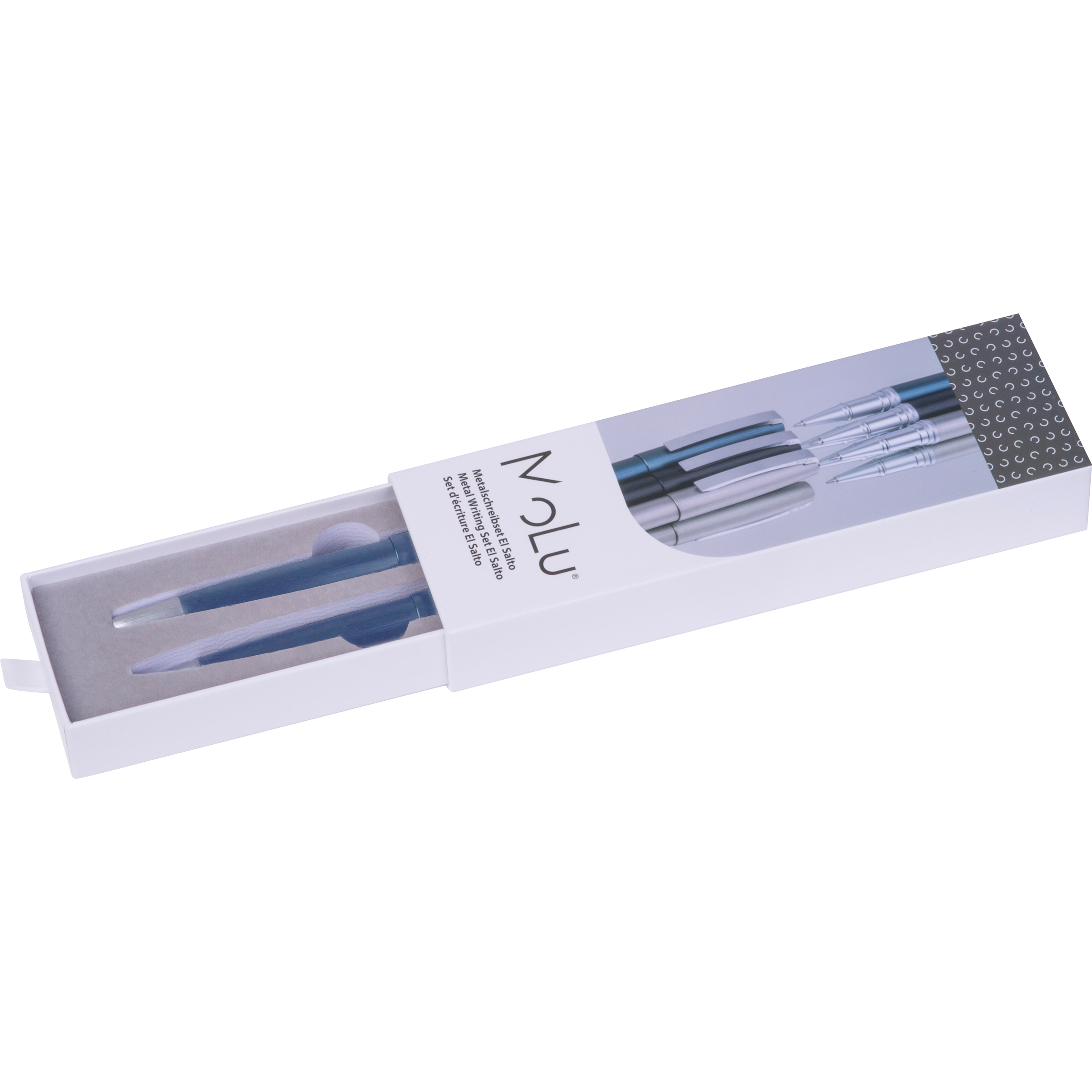 Vue 3 de MoLu Set décriture métallique El Salto