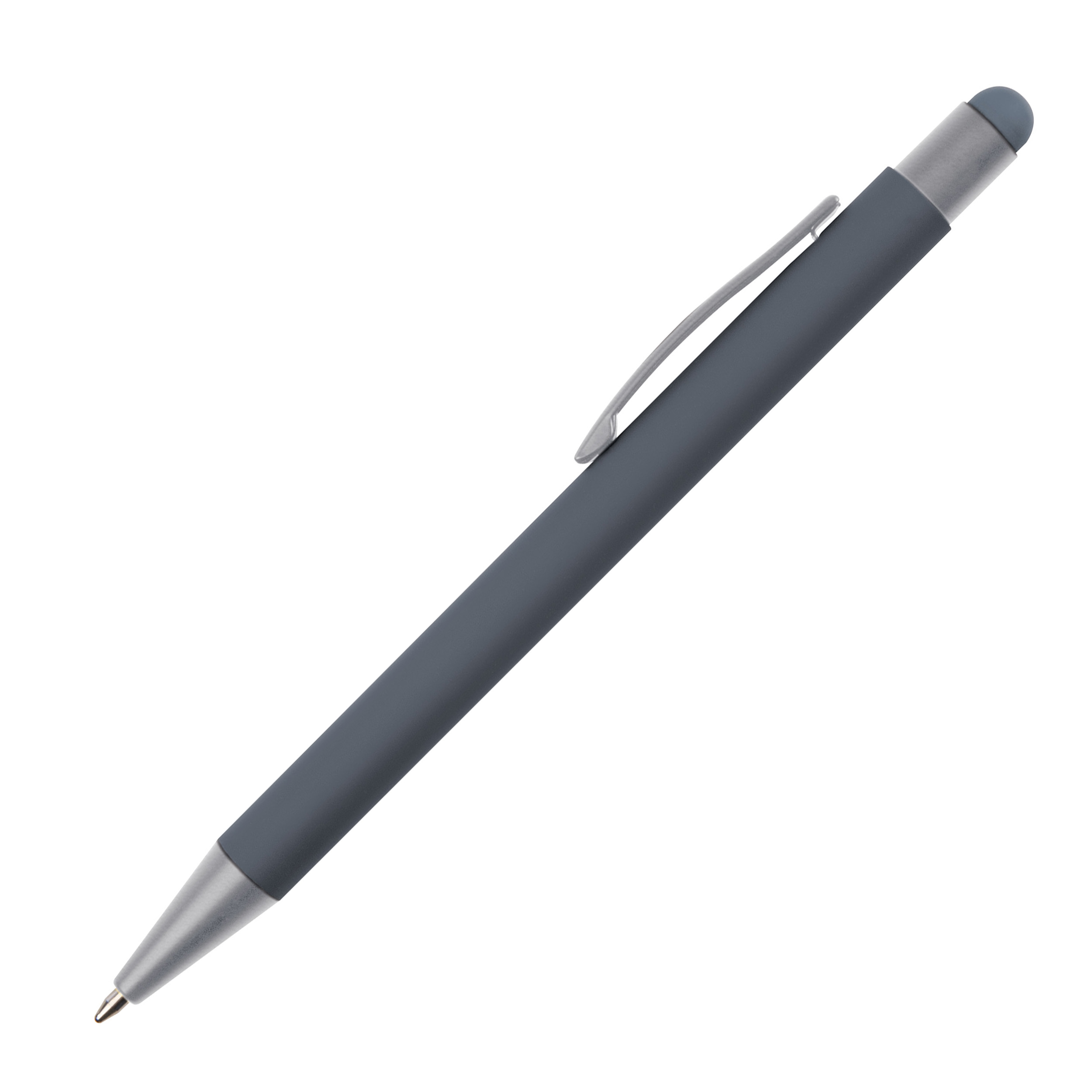 Vue 2 de Stylo à bille en métal avec stylet Rio