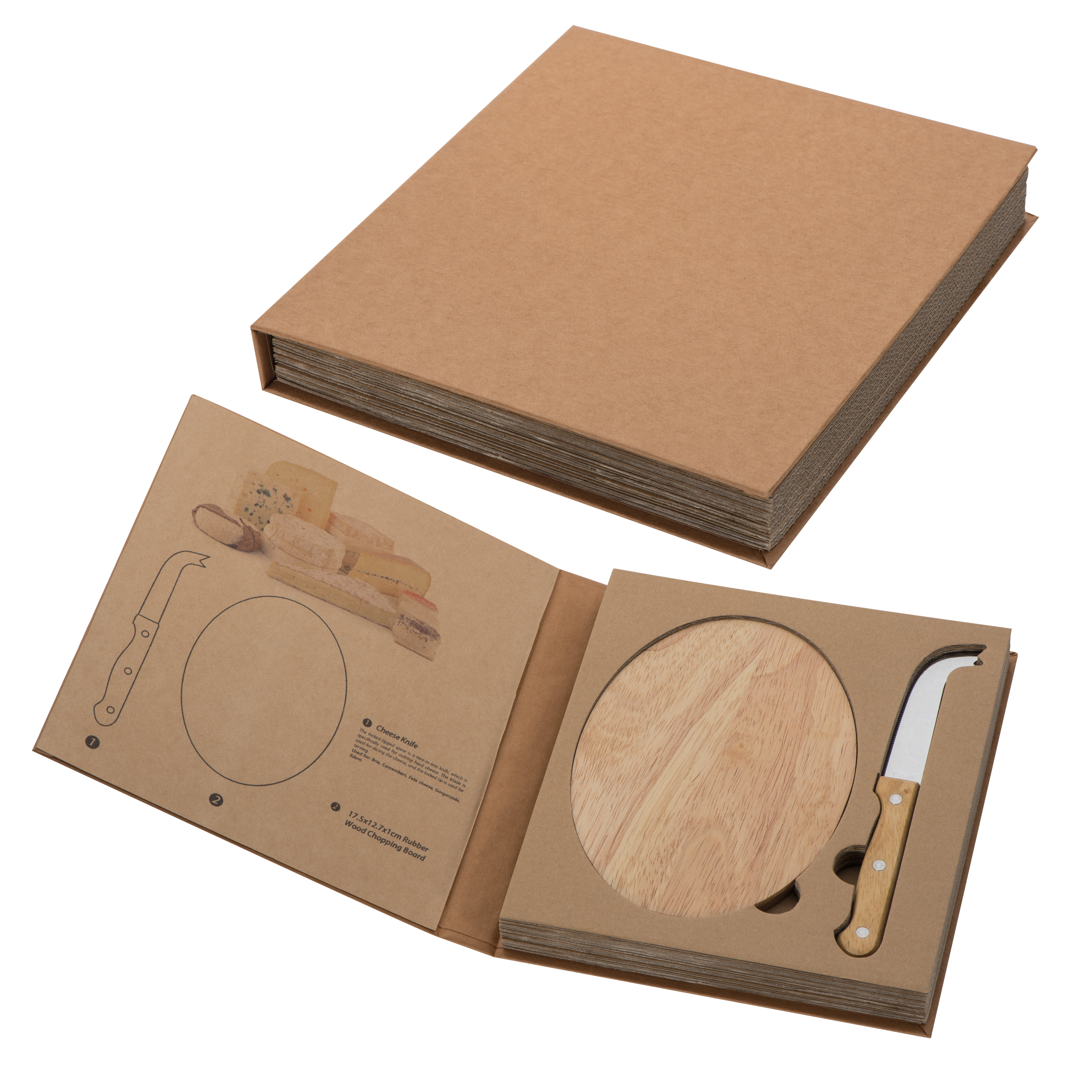 Set pour fromage en bois Gouda