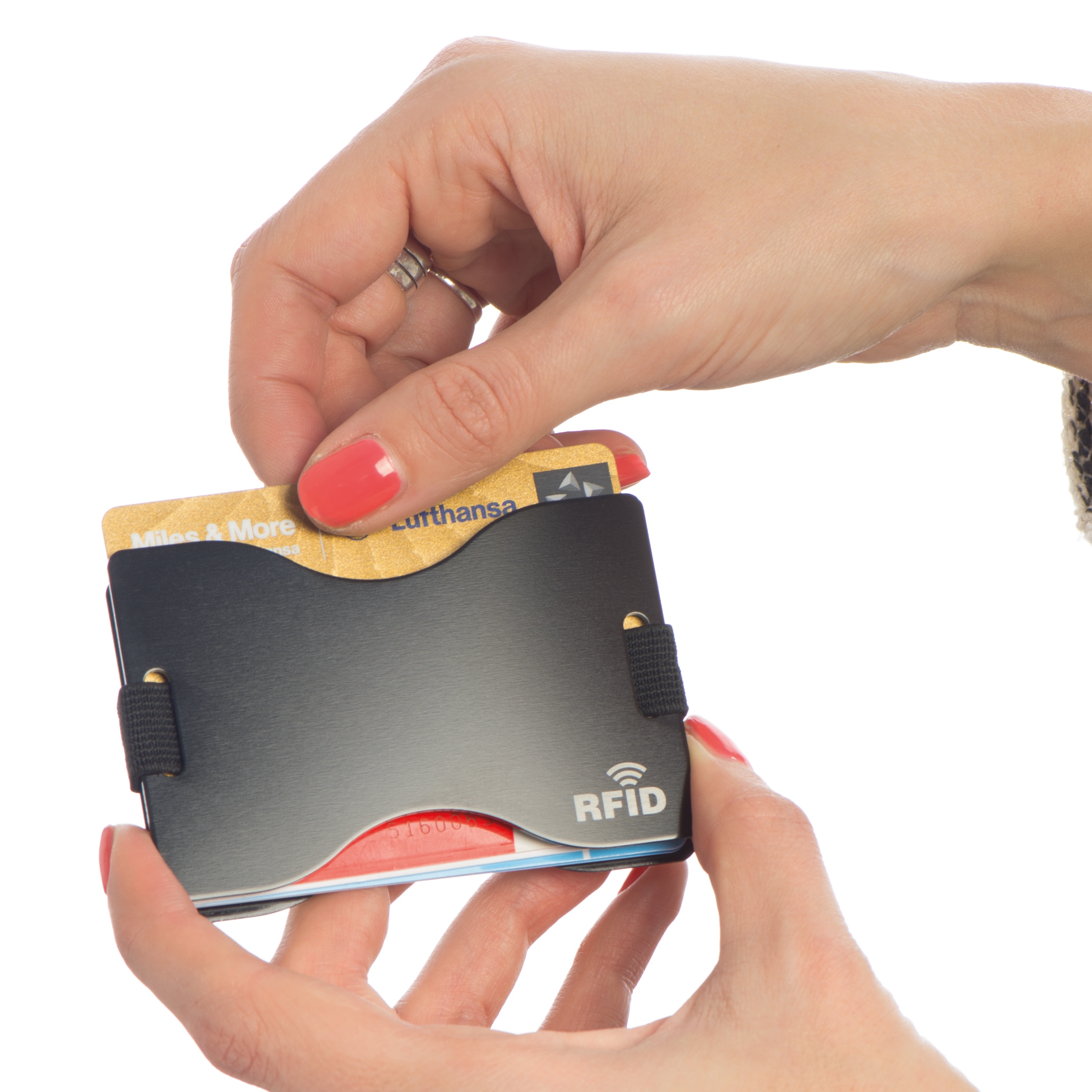 Vue 3 de Porte-cartes RFID Gladstone