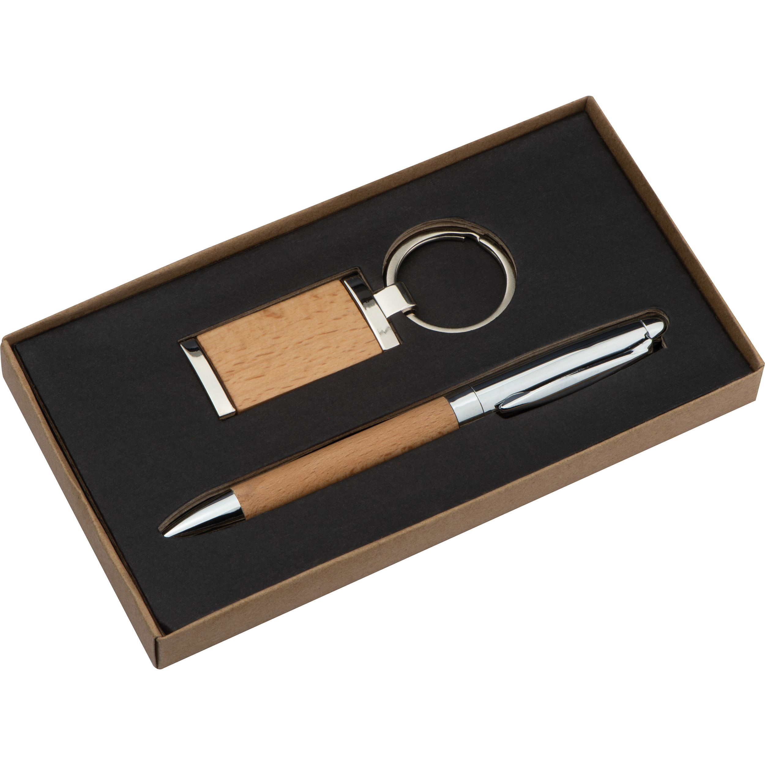 Vue 2 de Set cadeau en métal et bois Enschede