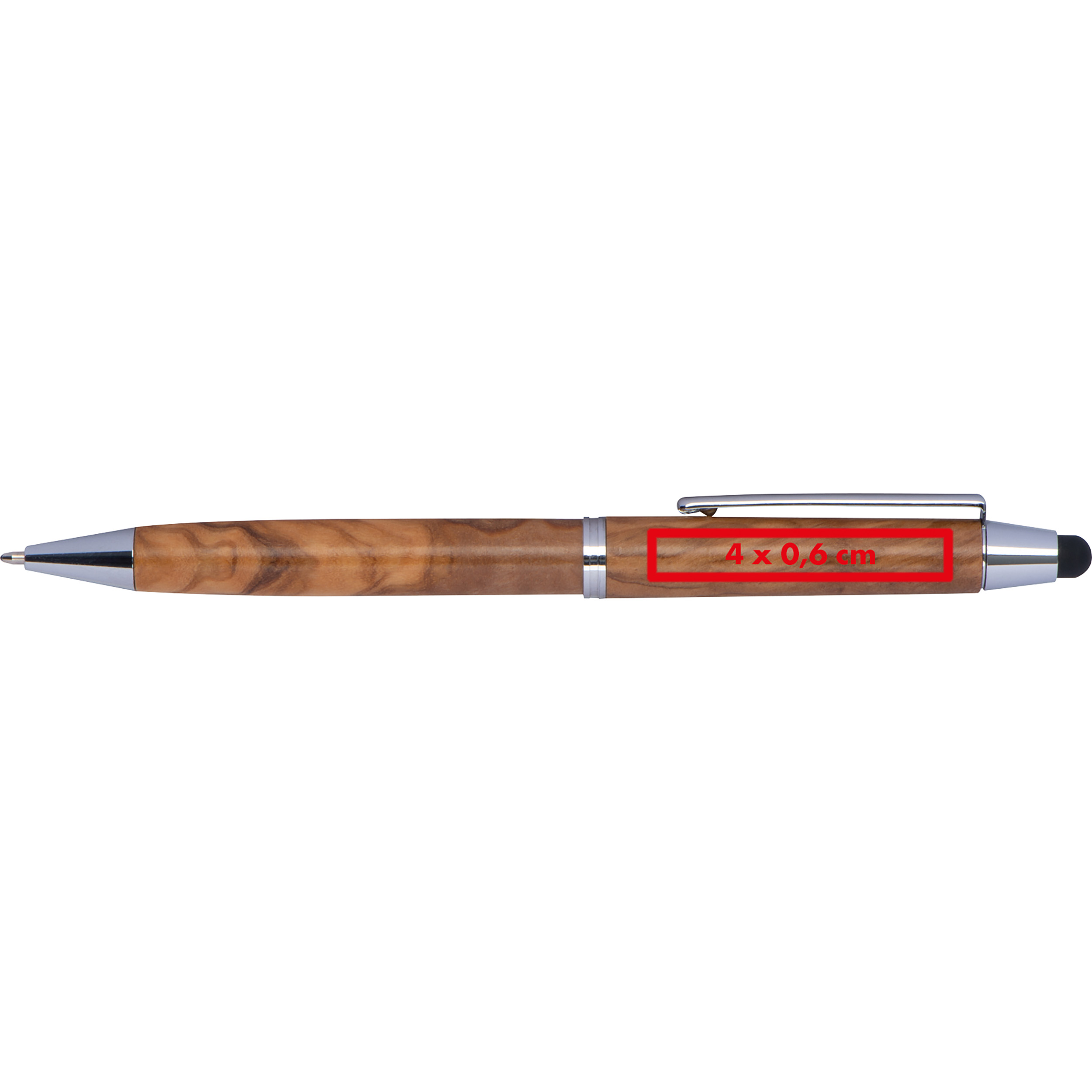 Vue 4 de Stylo en bois avec PAD Erfurt