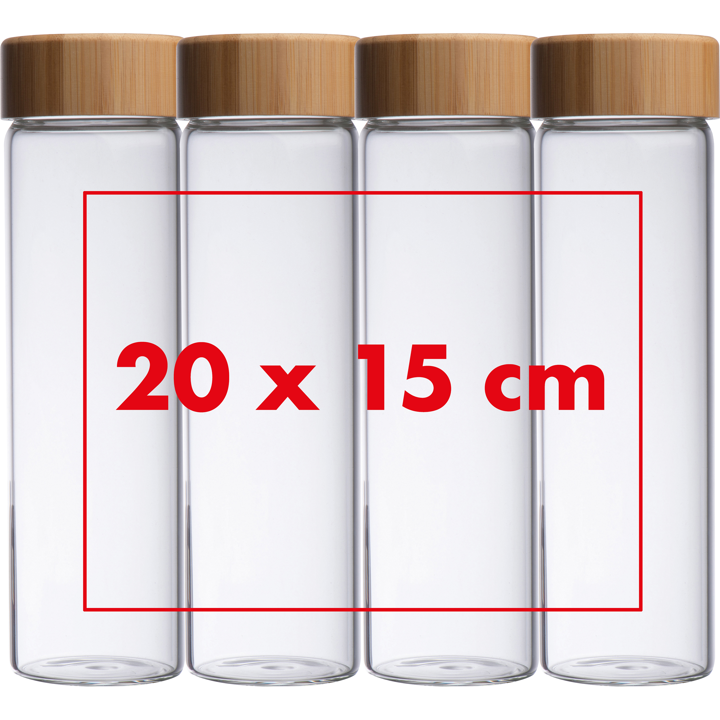 Vue 5 de Bouteille en verre et couvercle en bambou Santa Cruz