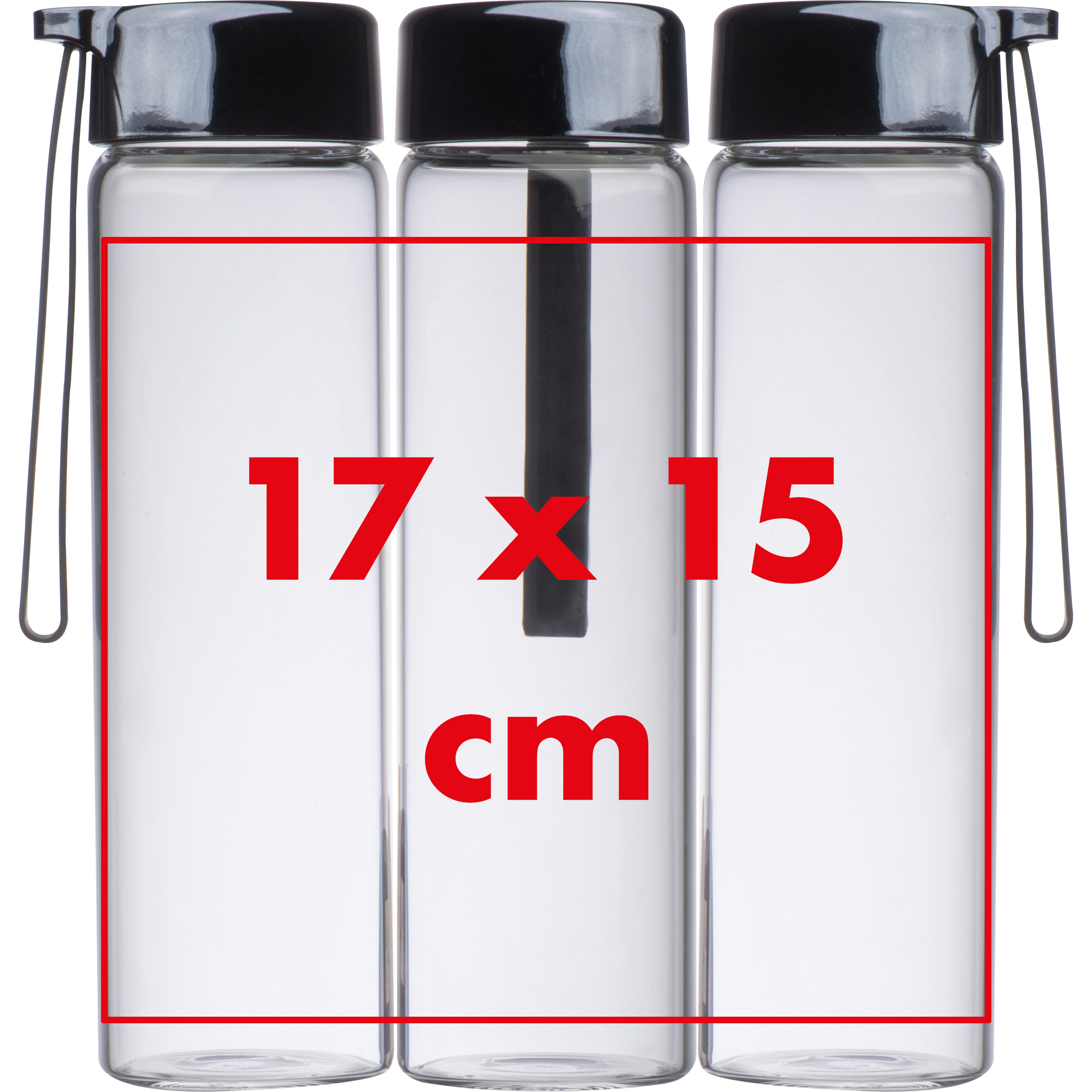 Vue 5 de Bouteille en verre avec couvercle en PP Sevilla