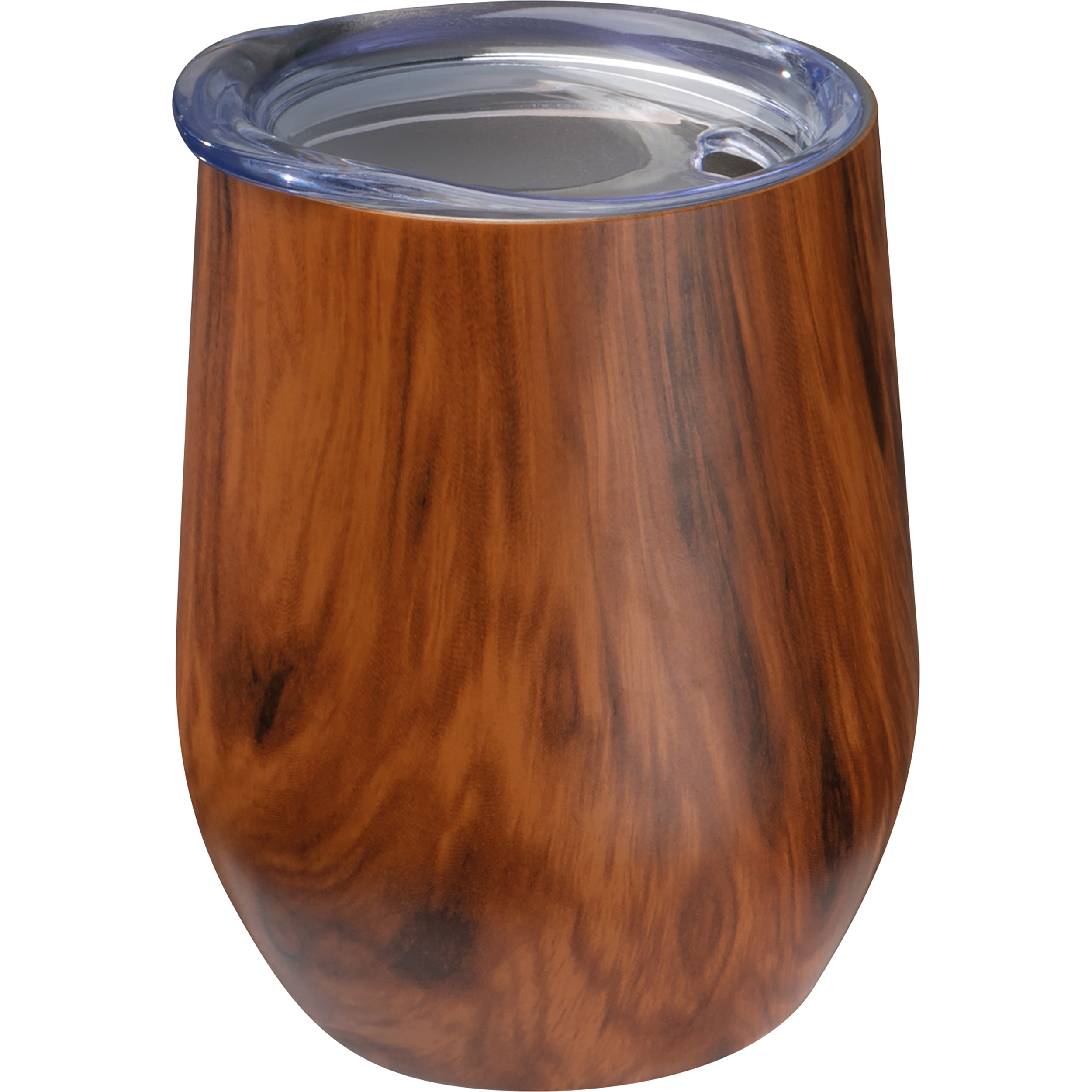 Vue 2 de Gobelet en acier avec optique en bois Brighton