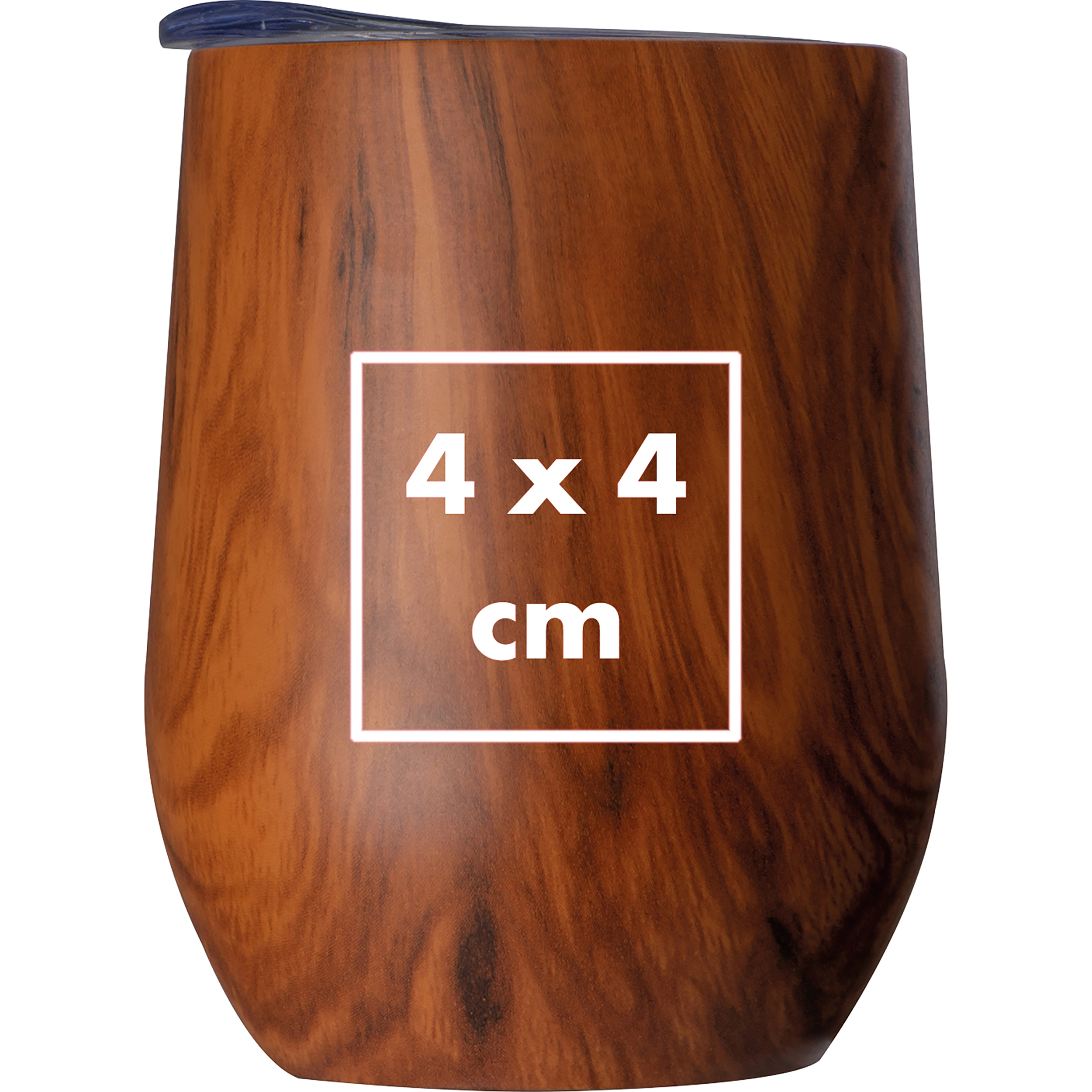 Vue 4 de Gobelet en acier avec optique en bois Brighton