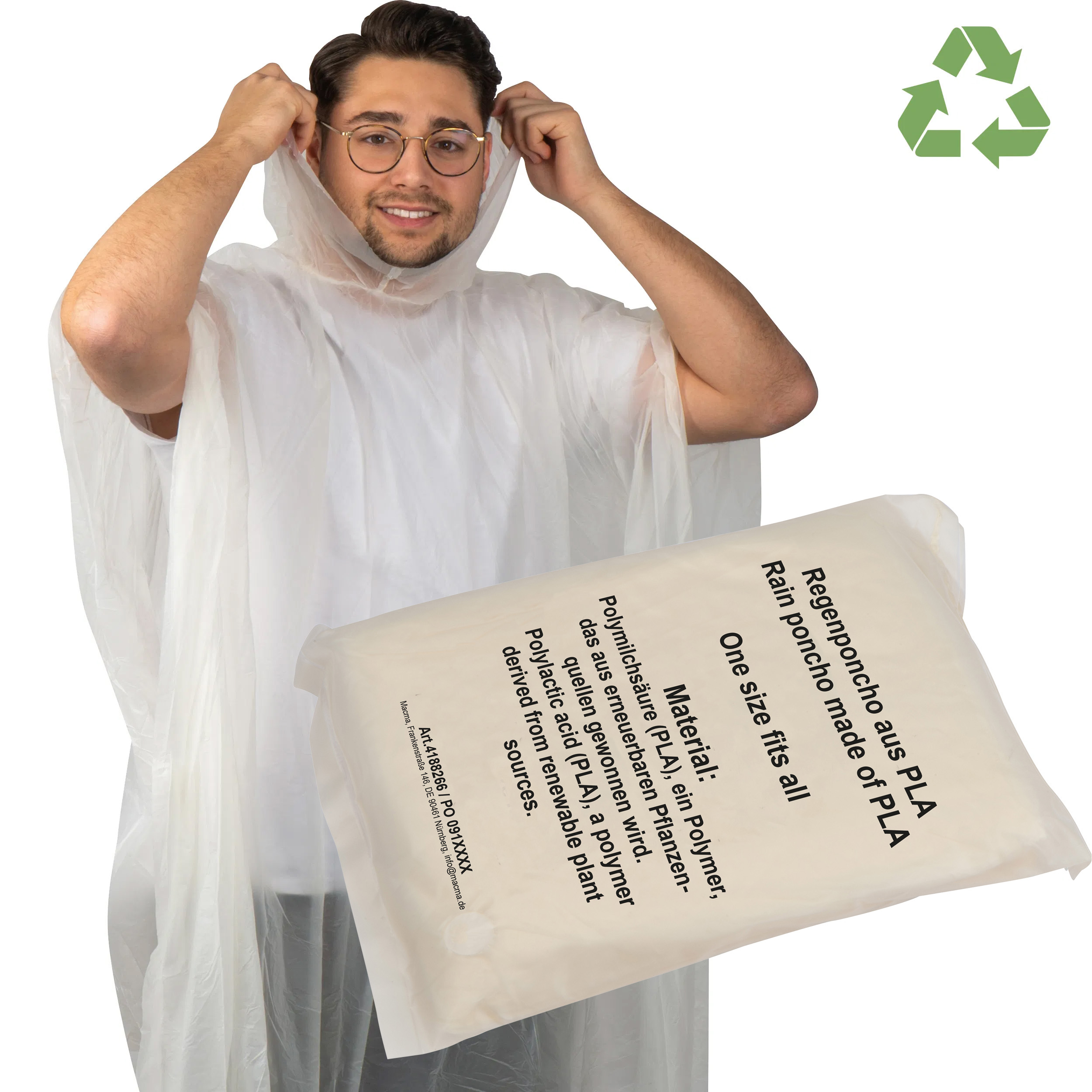 Poncho compostable Fleurus
