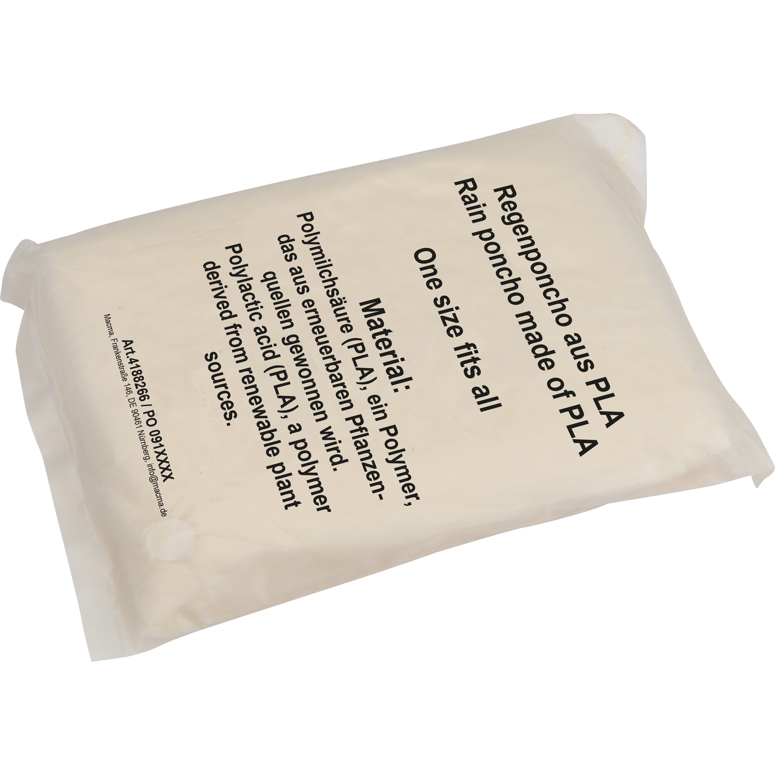 Vue 2 de Poncho compostable Fleurus