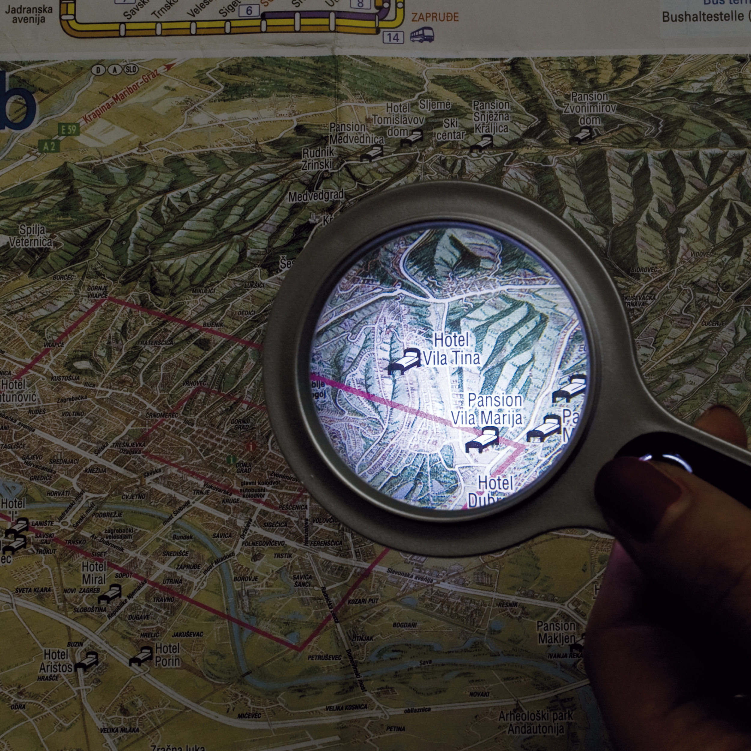 Vue 3 de Loupe avec LED Gloucester