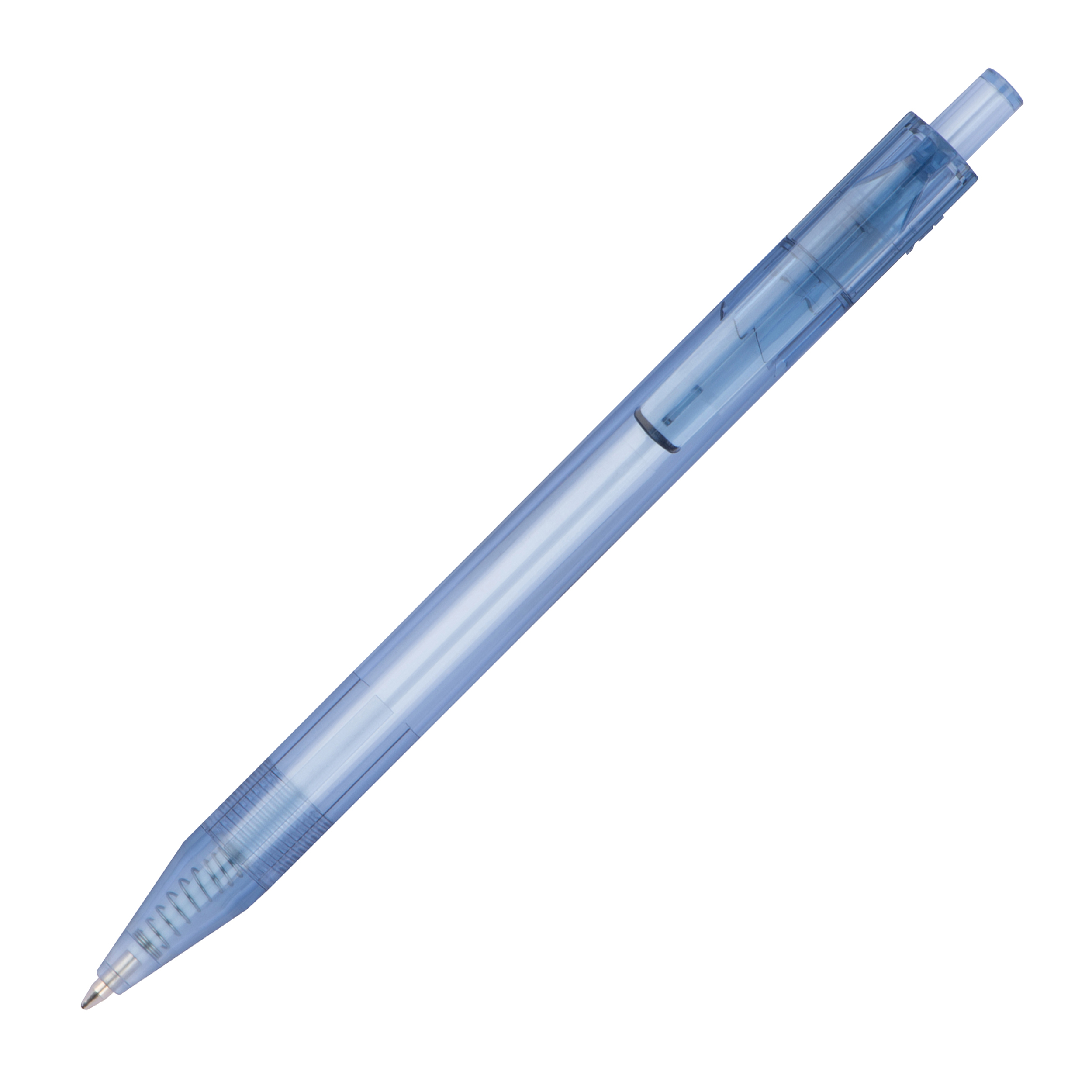 Vue 3 de Stylo à bille transparent Glasgow