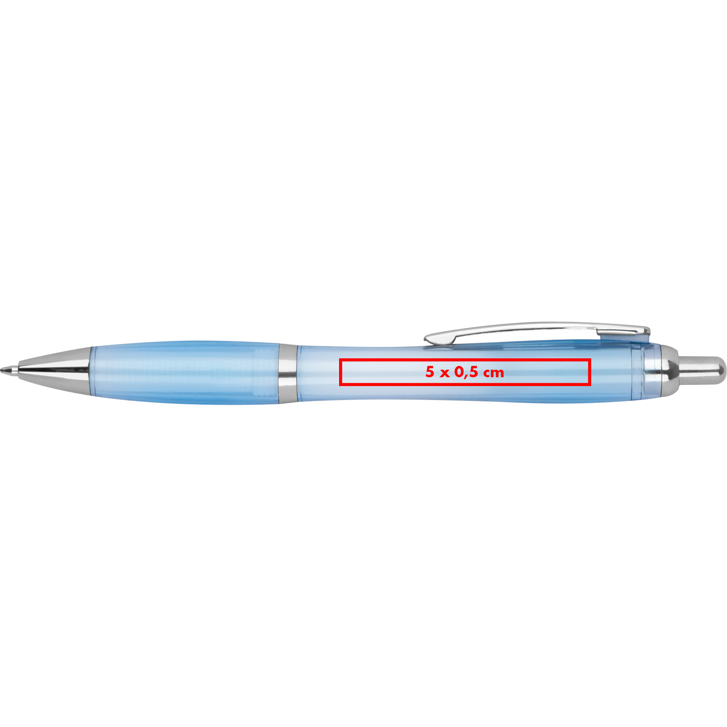 Vue 5 de Stylo à bille transparent Alken