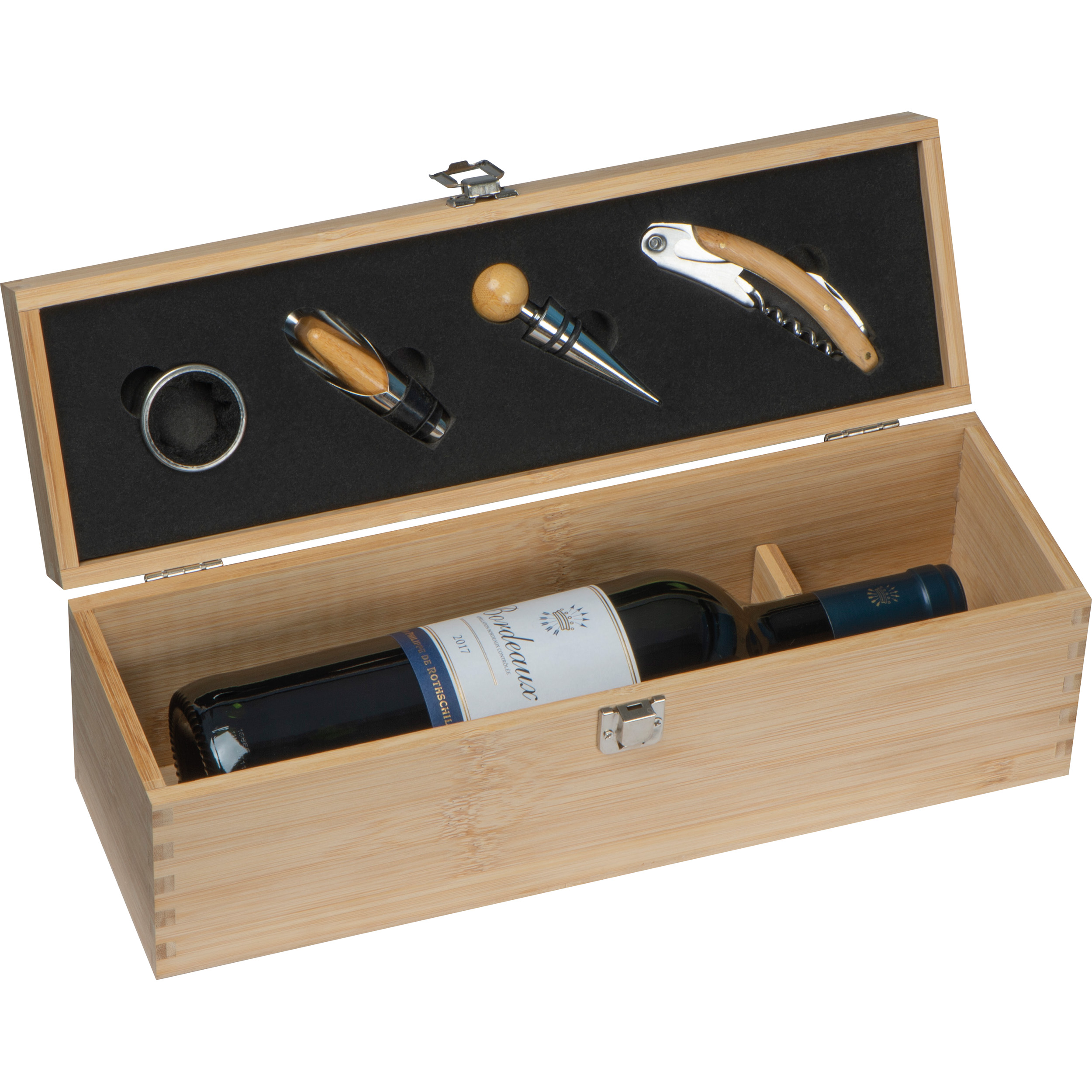 Vue 3 de Boîte à vin en bois Saint-Étienne