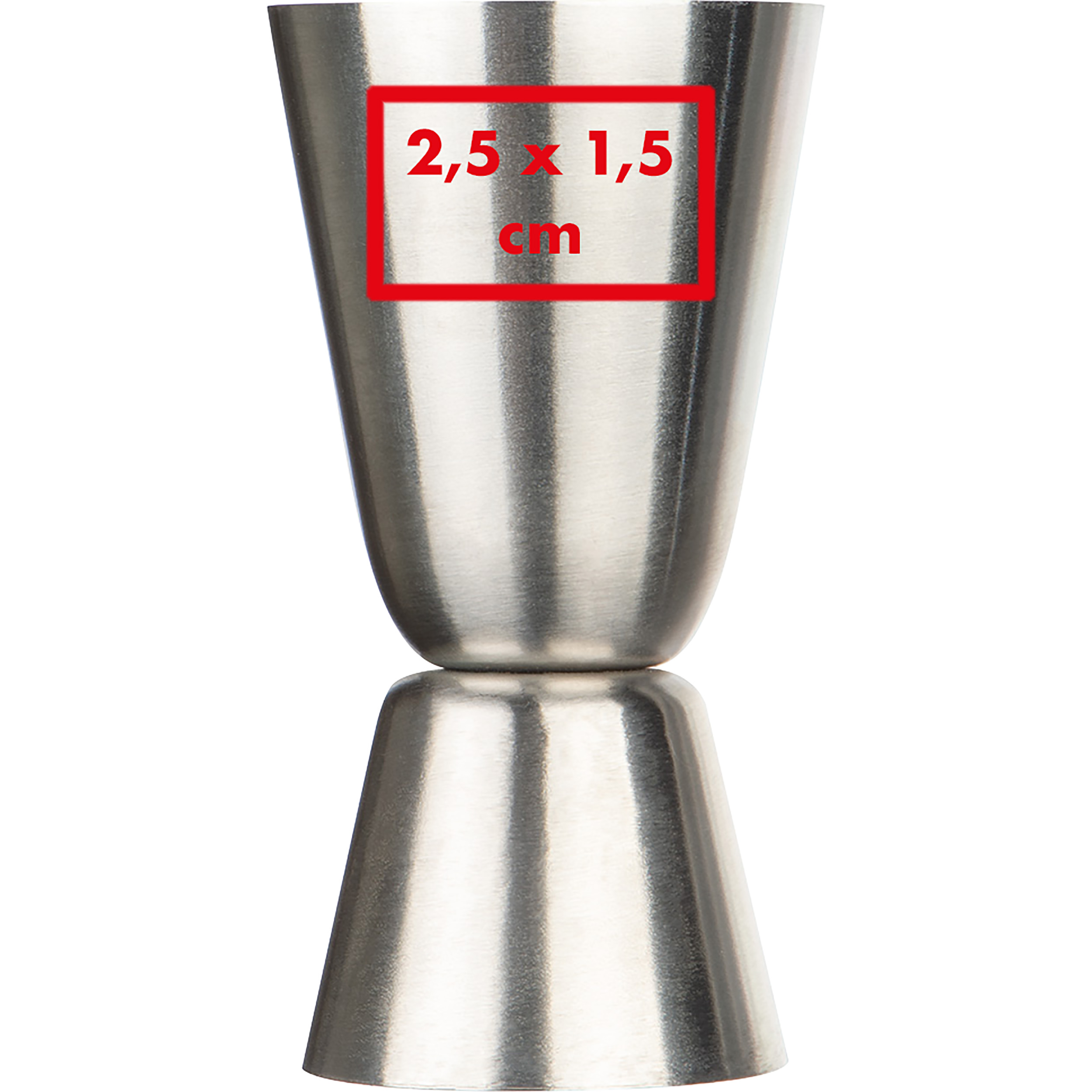 Vue 3 de Gobelet doseur 2cl et 4cl Linz