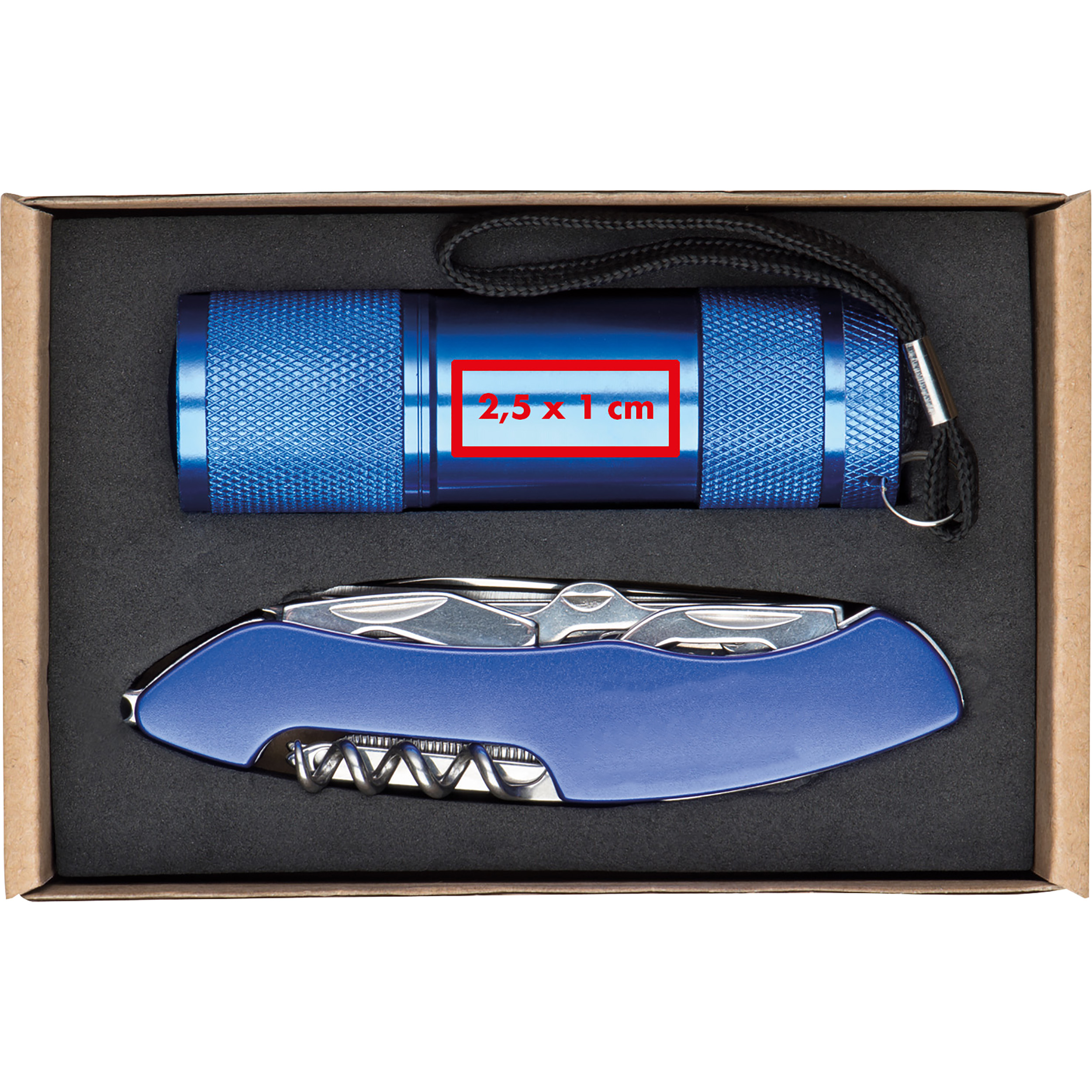 Vue 3 de Set de lampe de poche et canif Dover
