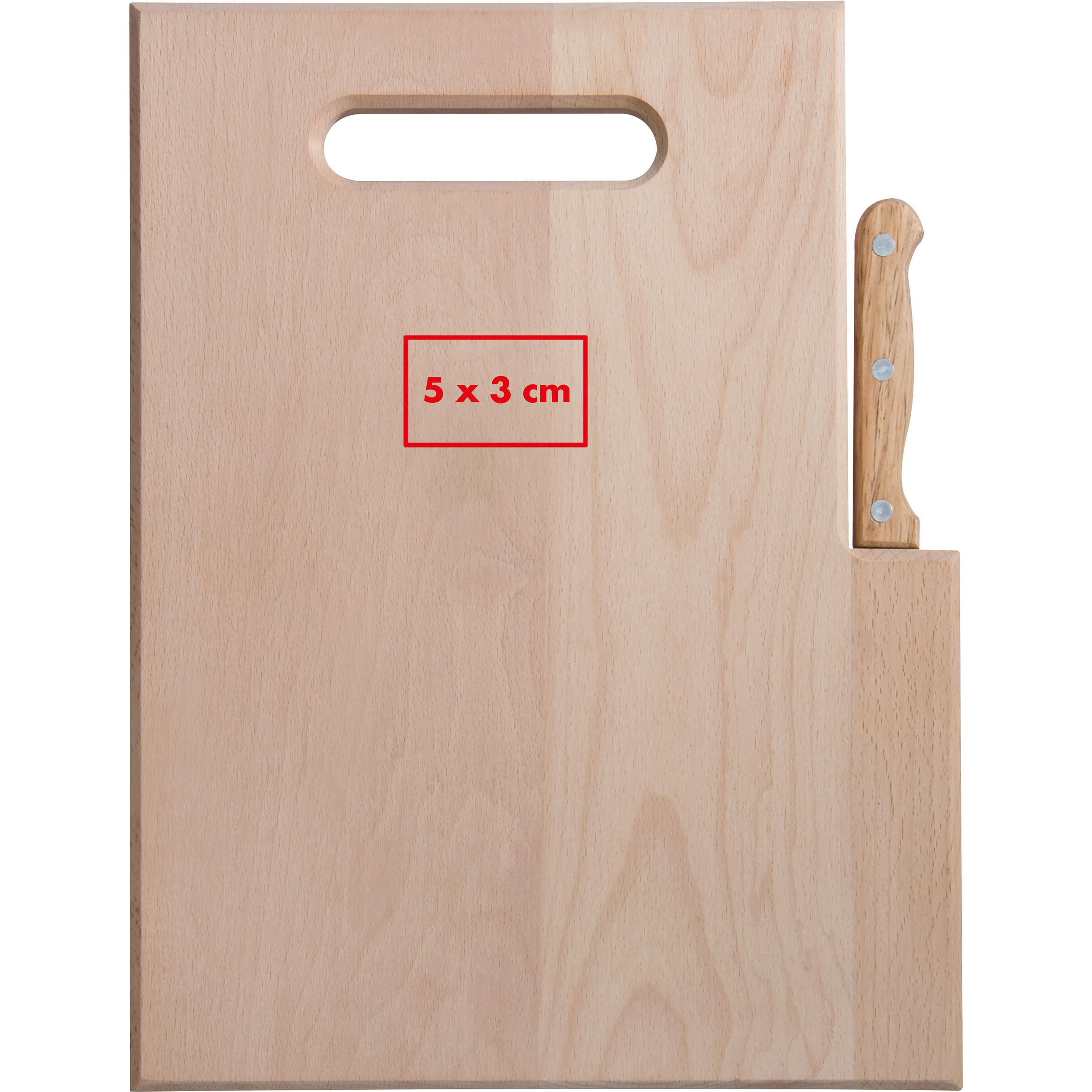 Vue 3 de Planche en bois avec couteau Lizzano