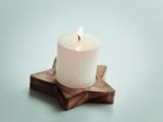 Bougeoir en peuplier en forme d'étoile avec bougie parfumée à la vanille. – Image 5