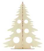 Sapin de Noël en bois à assembler avec 6  couleurs de peinture à l'eau et un pinceau. – Image 5
