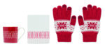 Coffret cadeau comprenant une paire de gants tricotés pour écran tactile avec un motif de flocon de neige et une tasse en céramique. Capacité : 300 ml. Présenté dans une boîte assortie. – Image 4