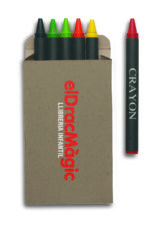 Set de 6 crayons de cire en papier recyclé. Non toxique. – Image 2