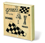 4 jeux dans une boîte en bois – Image 2
