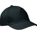 Casquette baseball à 5 panneaux en sergé de coton 150 gr/m² avec fermeture auto-aggripante réglable et 2 œillets brodés de couleur assortie. Taille 7 1/4.