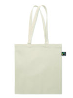 Sac shopping en coton issu de commerce équitable avec longues poignées et soufflets. 180 gr/m². – Image 2