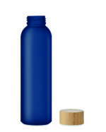 Bouteille en verre avec finition givrée et couvercle en bambou. Anti fuite. Capacité : 500 ml. Le bambou est un produit naturel, et présente de légères variations de couleur, de décoration et de tailles. – Image 4