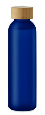 Bouteille en verre avec finition givrée et couvercle en bambou. Anti fuite. Capacité : 500 ml. Le bambou est un produit naturel, et présente de légères variations de couleur, de décoration et de tailles. – Image 2