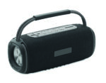 Haut-parleur portable sans fil 2 x 10 W,  avec batterie rechargeable de 2400 mAh. Ports AUX, USB et TF inclus. Autonomie d'environ 5 heures.